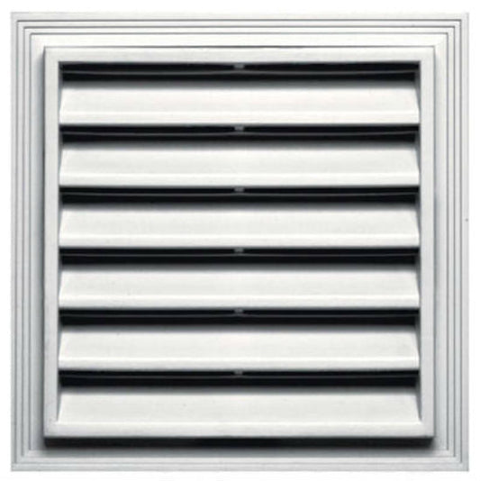 Builders Edge® 120051212123 Square Gable Vent, White, 12" x 12"
